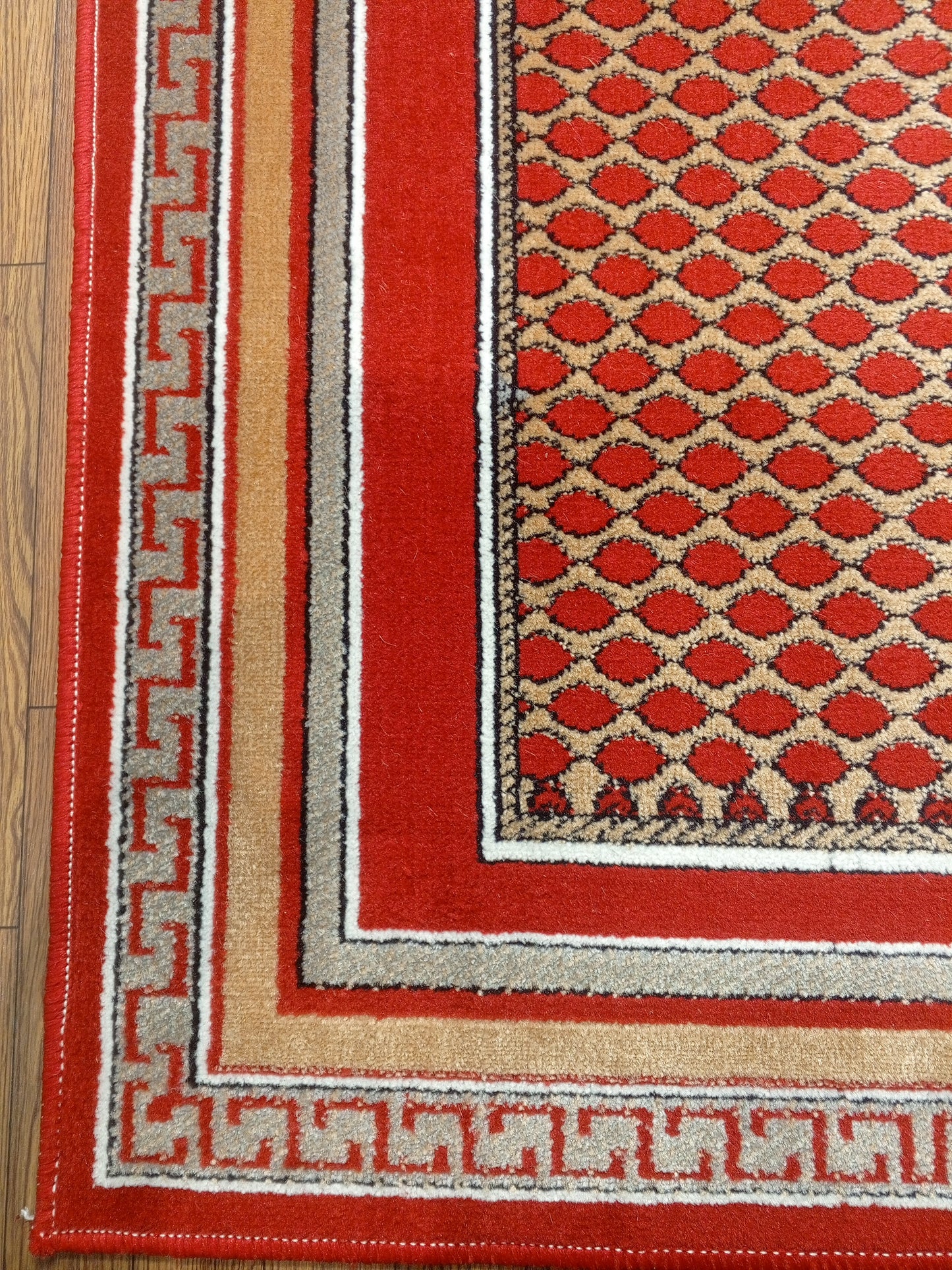 10mm Thick Red & Gold Mihrab Prayer Rug 4x2.5 ft