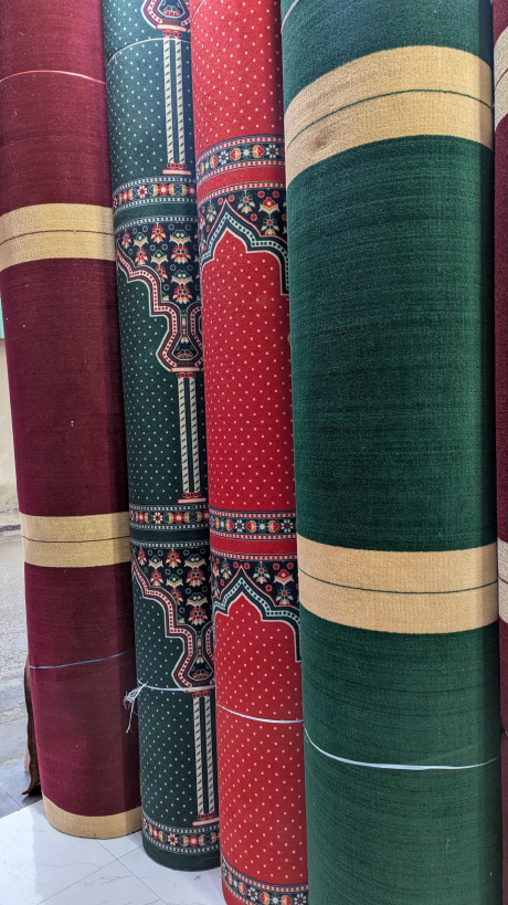 Premium Mosque Carpet Roll | Durable Prayer Hall Carpeting