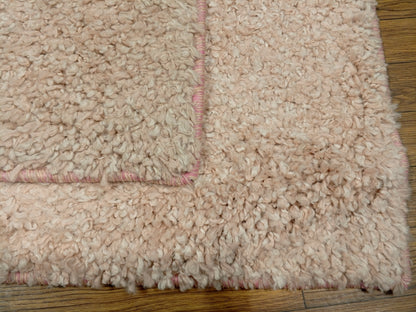Soft Blush Pink Shaggy Accent Doormat 1.7x2.7 ft