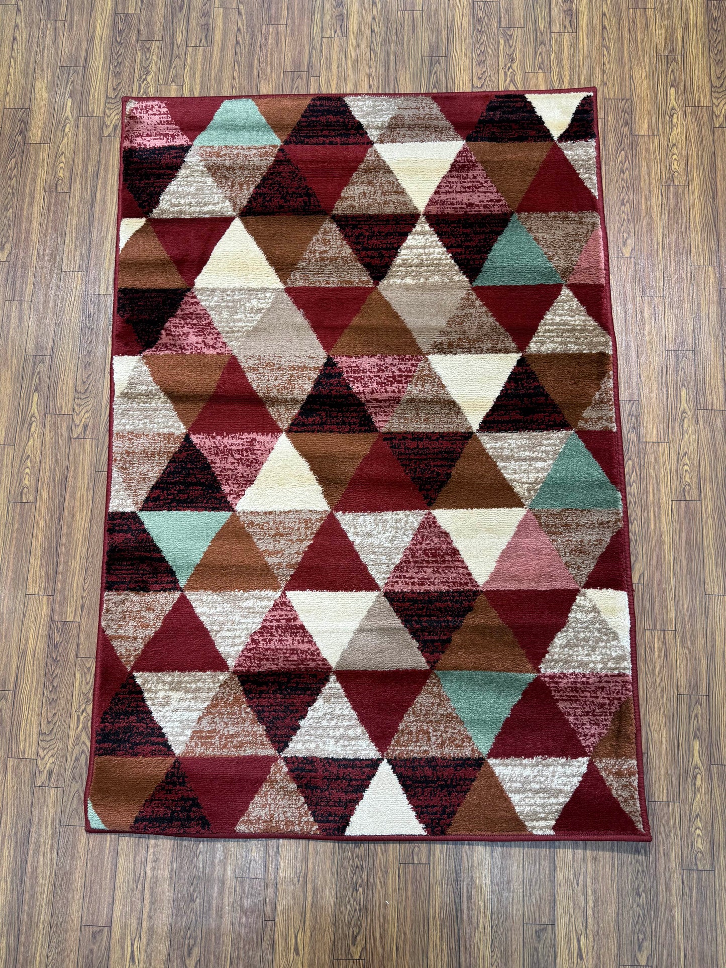 Carved 3D Geometric Persian Design Rug in (3x5 ft)