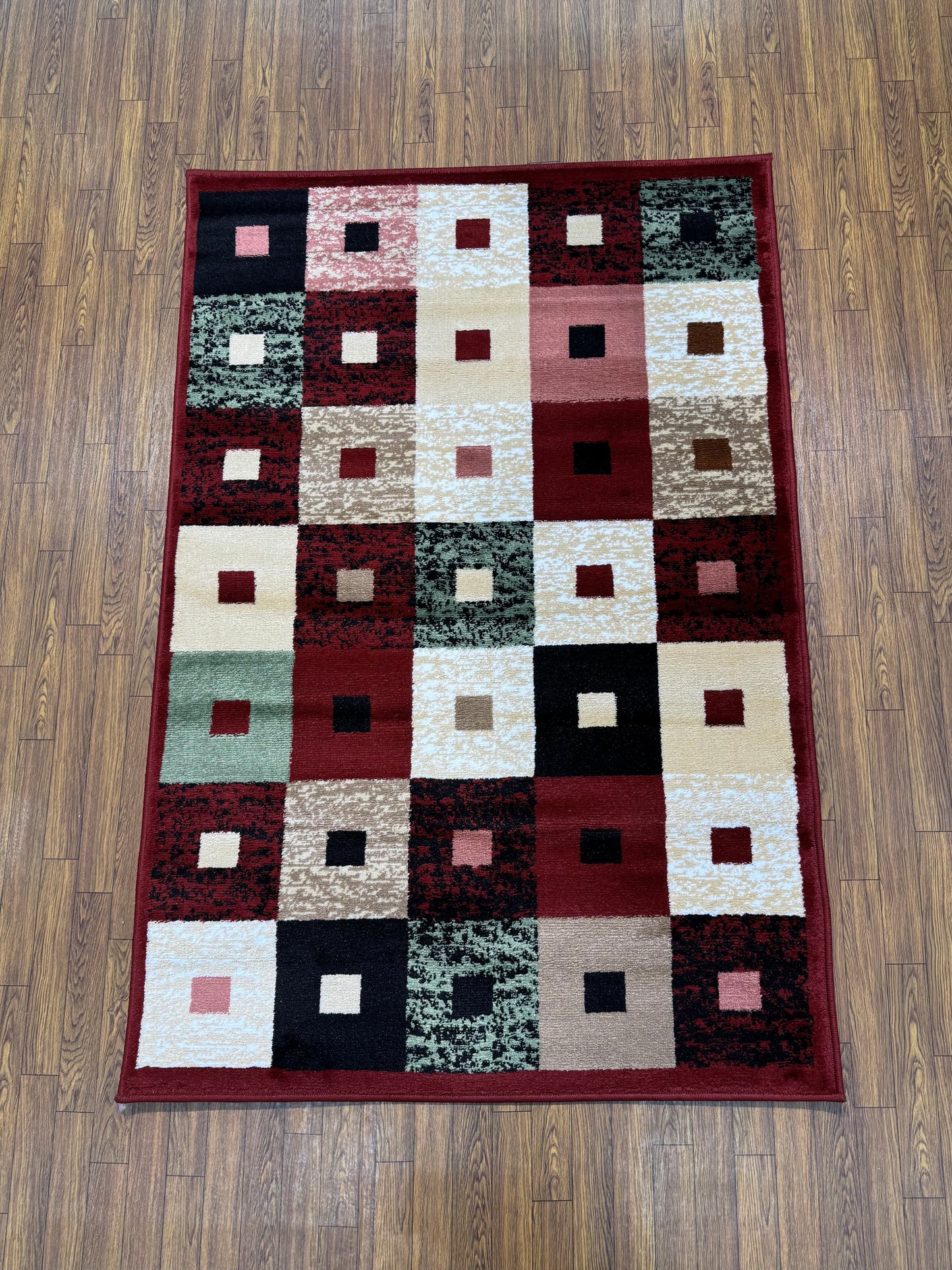 Geometric Carved 3D Persian Design Rug in (3x5 ft)