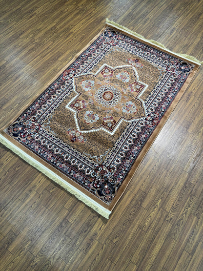 3D Carved Geometric Persian Design Rug in (3x5 ft)