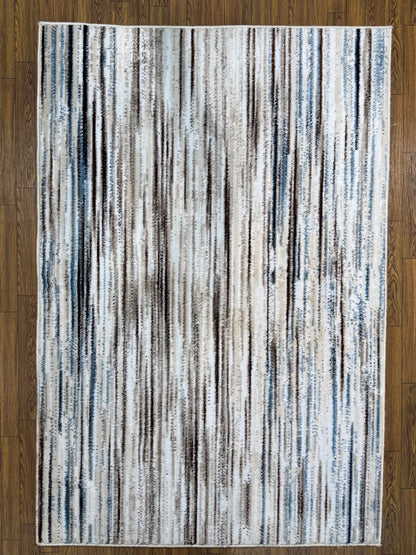 Black & Gold Ethnic Geometric Tribal Turkish Rug in (3x5 ft)