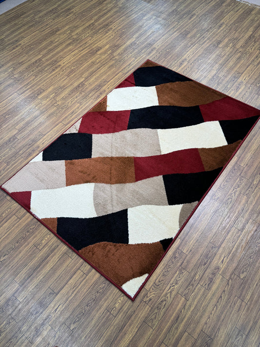 Diagonal Woven Abstract Persian Design Rug in (3x5 ft)