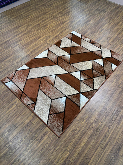 Geometric Tessellation Triangle Mosaic Rug in (3x5 ft)