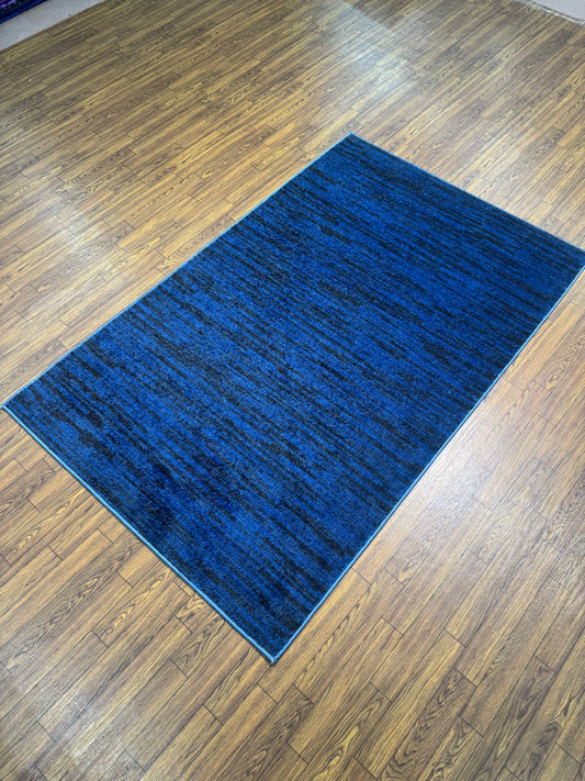 Modern Ombre Blue Black Rug (3x5 ft)