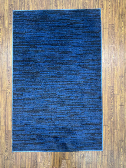 Modern Ombre Blue Black Rug (3x5 ft)